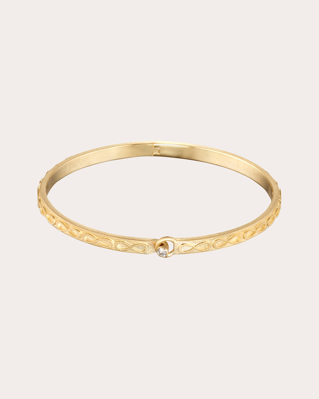 Diamond & 14k Gold Infinity Bangle