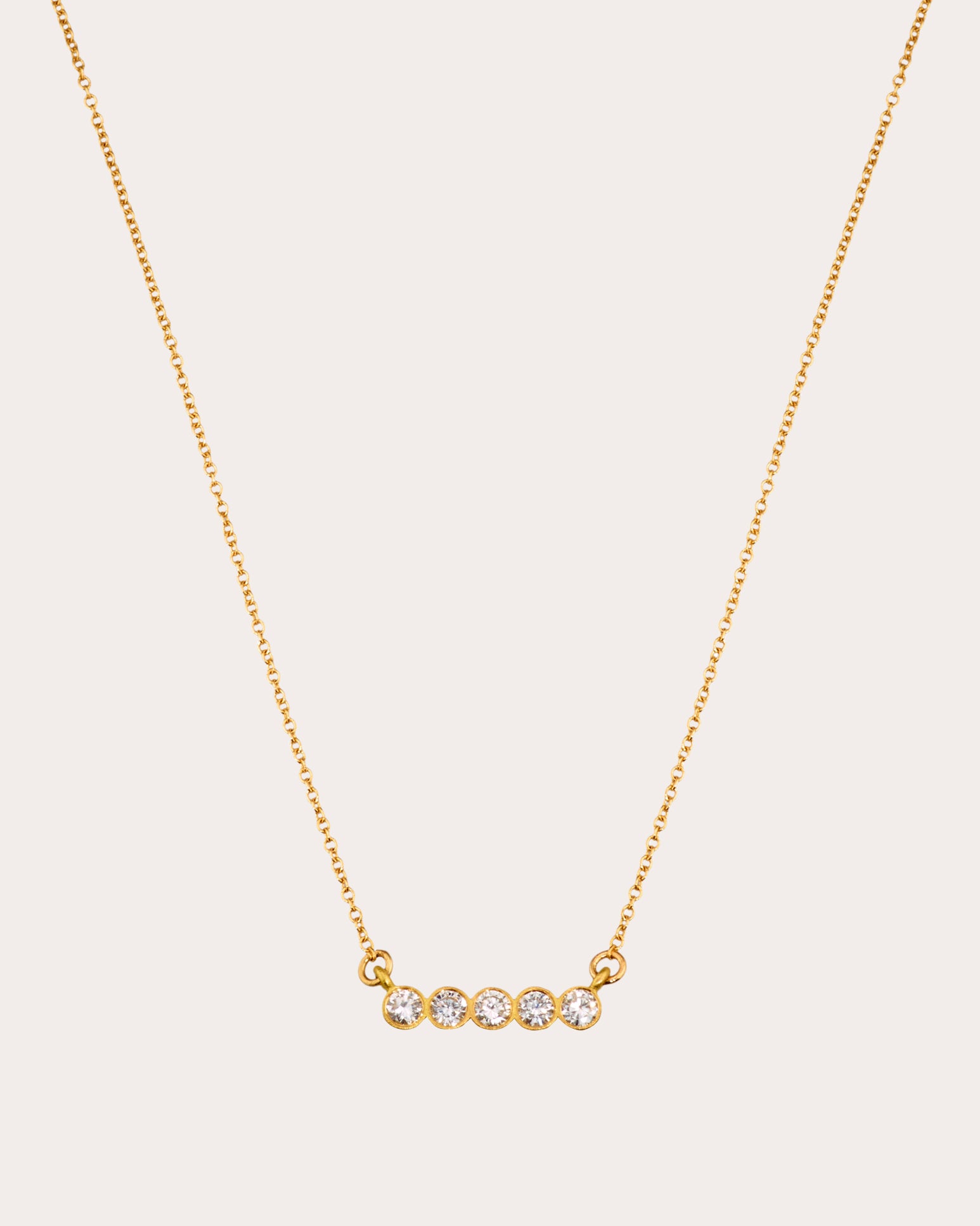 Diamond & 18k Gold Circle of 5ths Pendant Necklace