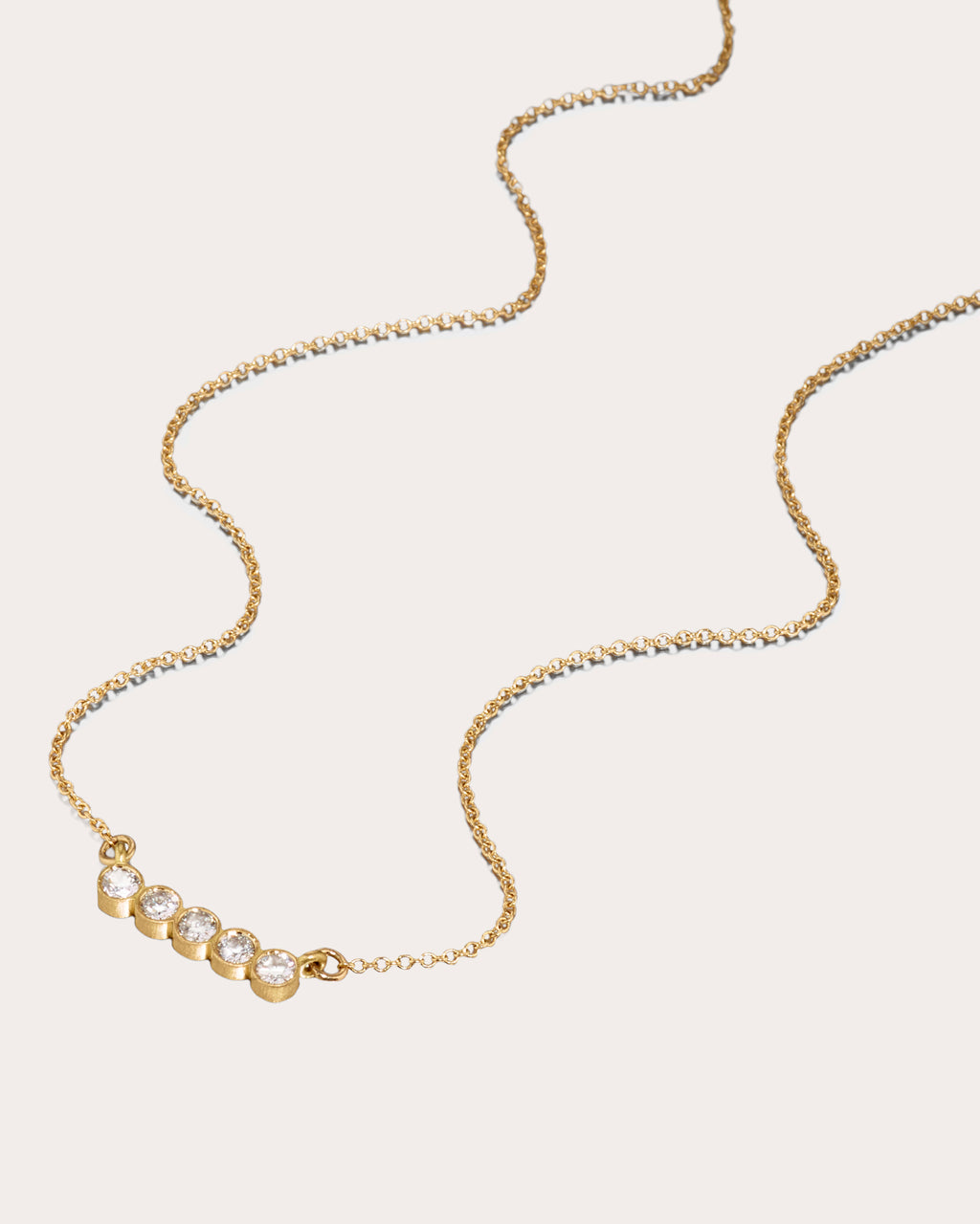Diamond & 18k Gold Circle of 5ths Pendant Necklace