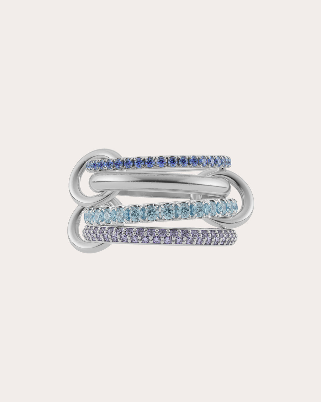 Aquamarine & Sapphire Iris Ring