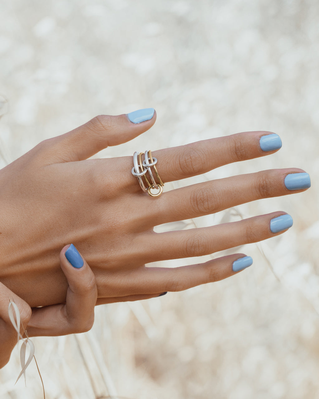 18k Gold Two-Tone Pisces Ring